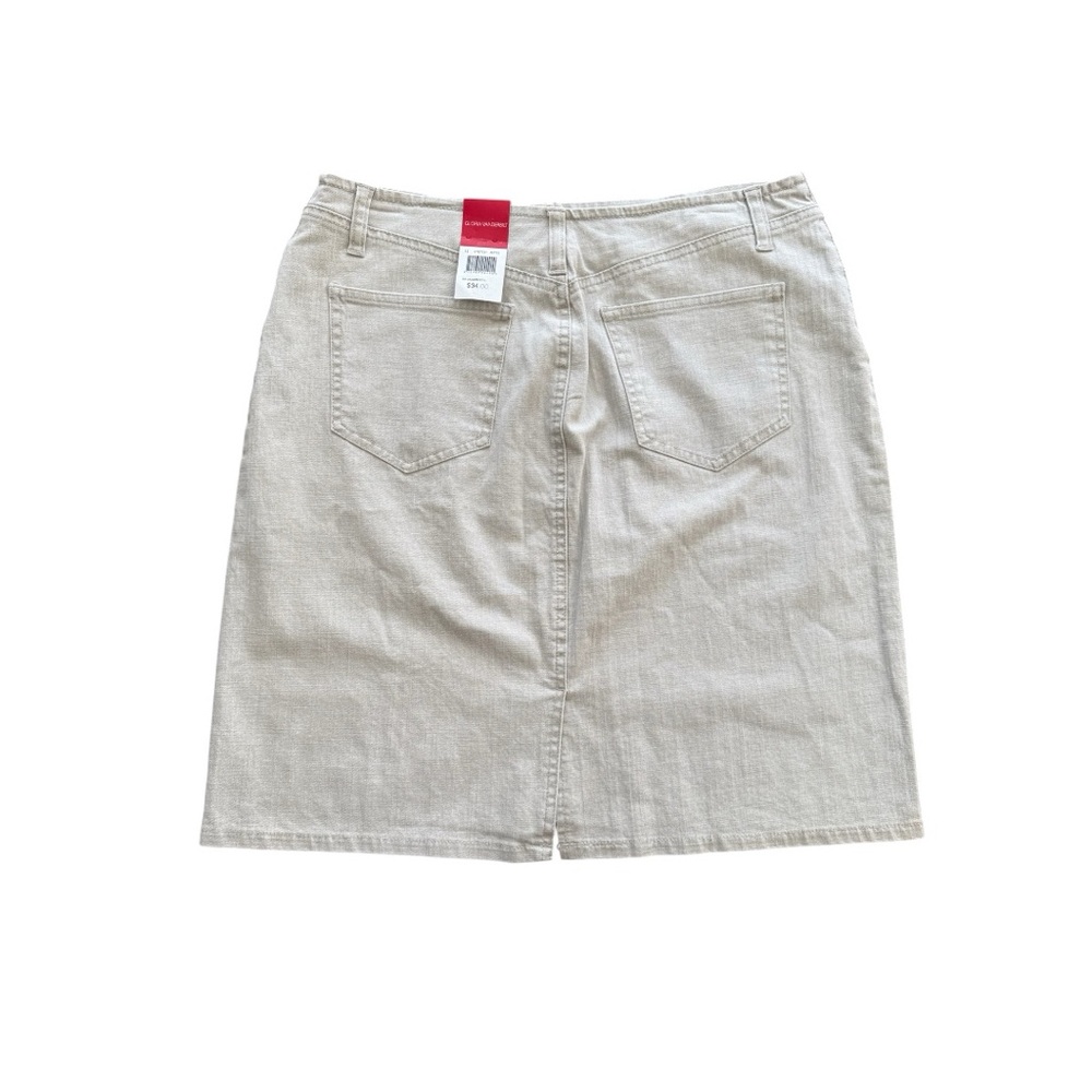NWT! Gloria Vanderbilt petite tan/khaki stretch skirt (size 12) - Picture 2 of 5